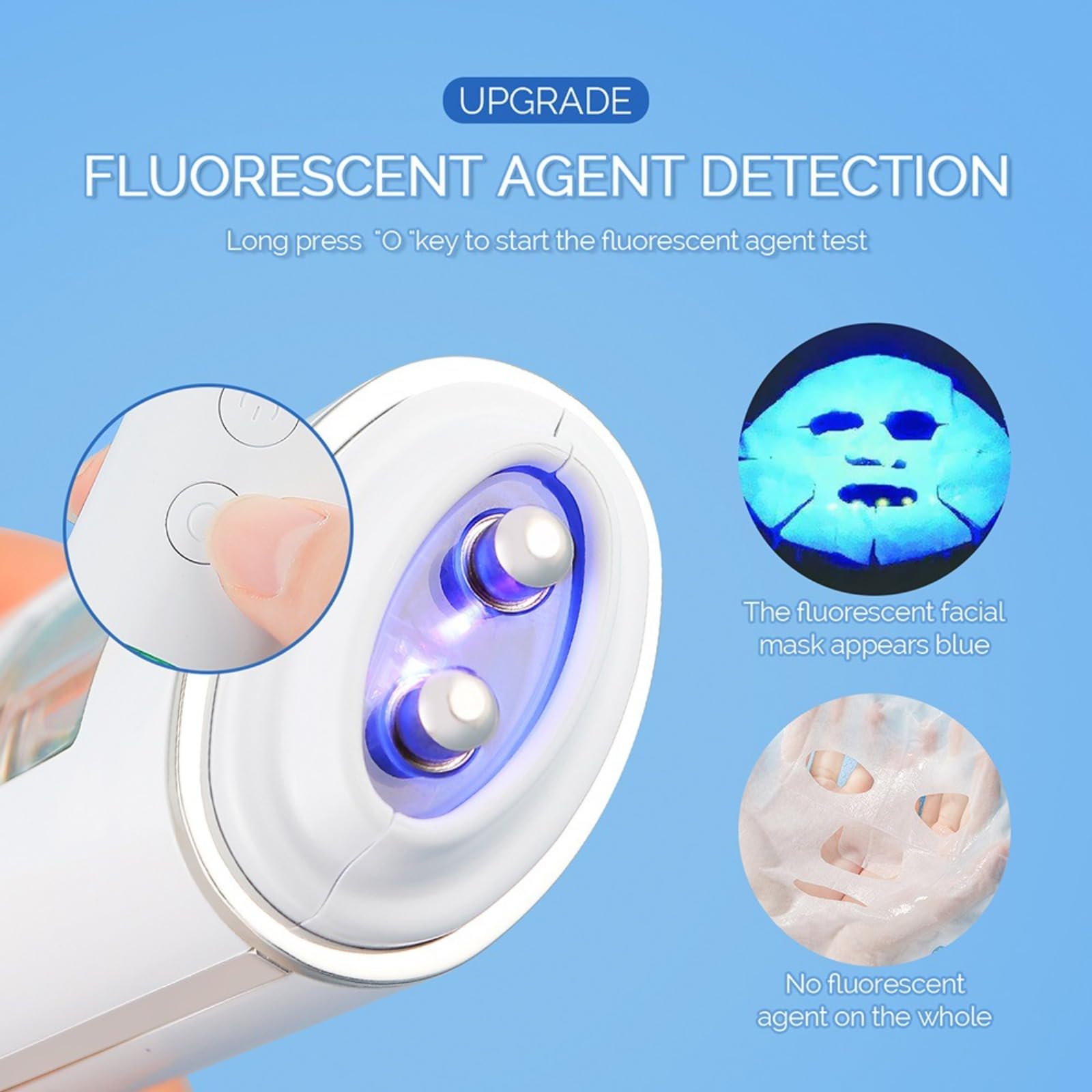 Tester di idratazione della Pelle, Tester di umidità Ricaricabile Display Digitale Display Analyzer per la Pelle Professionista per Il Regalo di Bellezza del Salone Spa Spa spazz