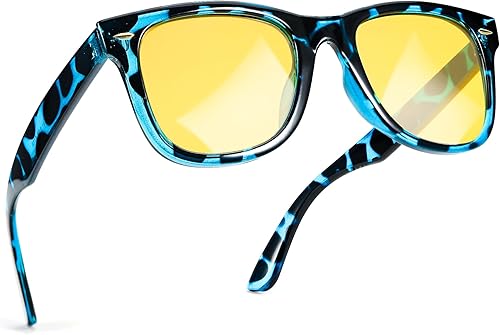 FancyPink Night Driving Glasses for Women Trendy Yellow Anti Glare Lens for Nigh