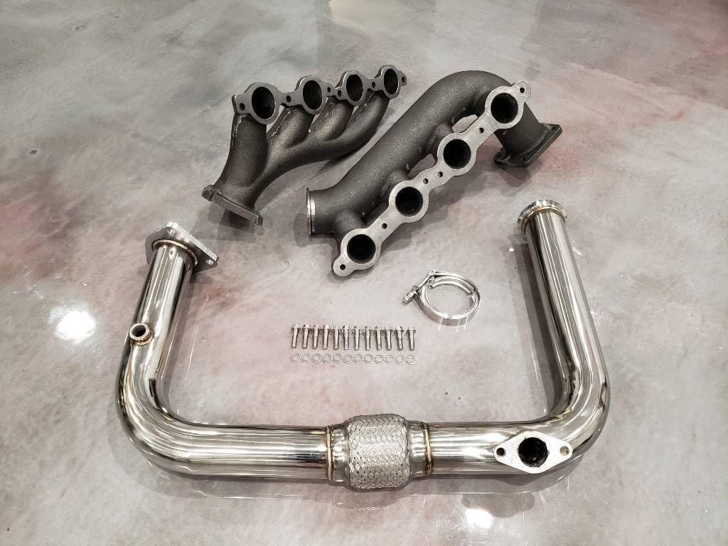 3pcs Turbo Exhaust Manifold For Chevy Silverado For GMC Sierra 5.3 4.8 Vortec 6L