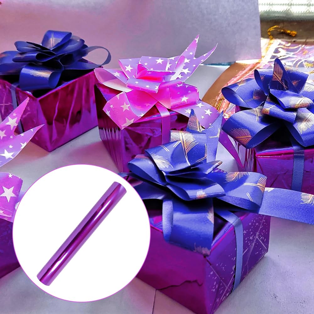 Rotolo Di Cellophane Viola Trasparente 40cm X 30m - Pellicola Per Imballaggio Regali, Atossica, Facile Da Tagliare, Per Fiori E Occasioni Speciali