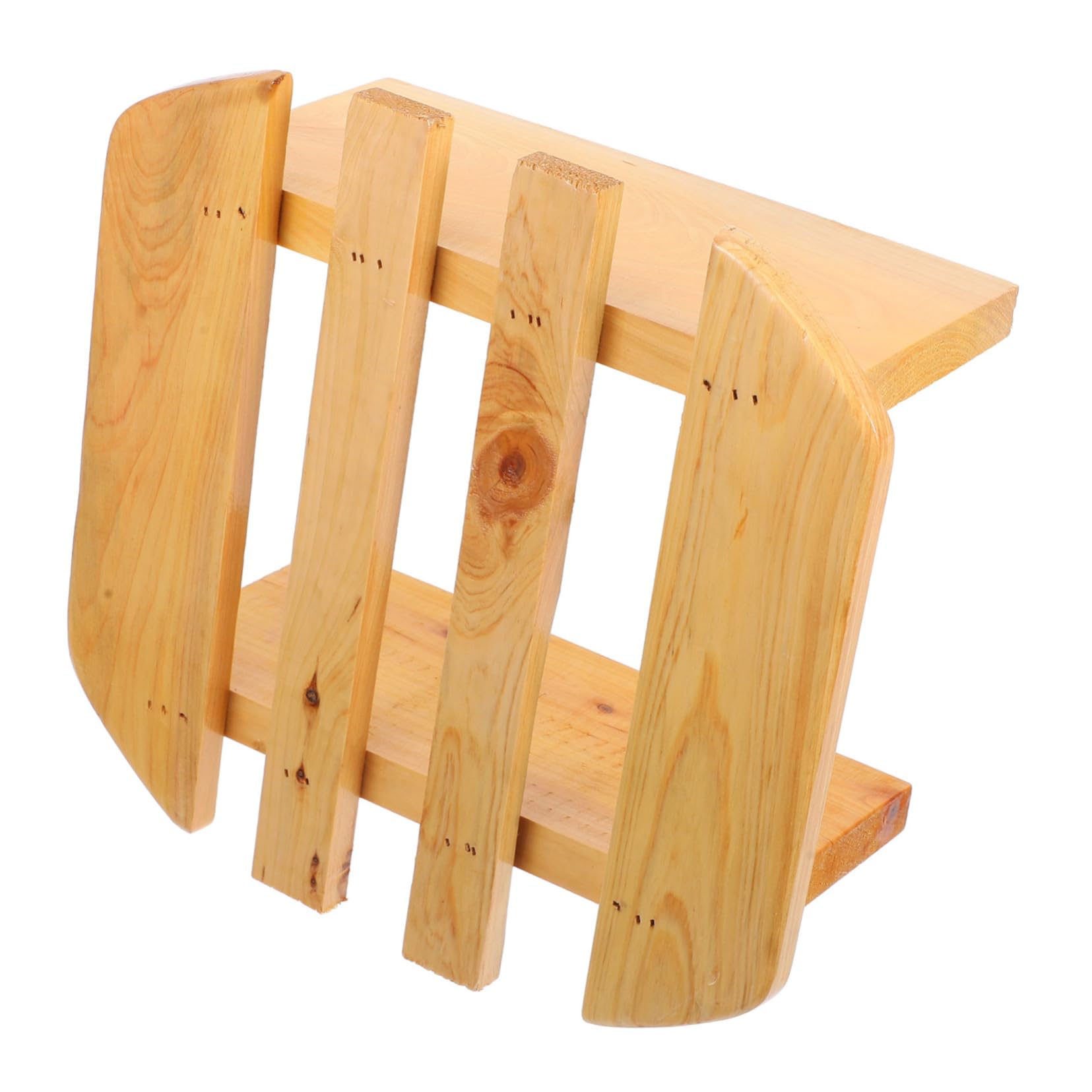 Cabilock Elegant Wooden Bench Foot Rest Stool for Kids Bath Toddler Bathroom Stool Foot Bath Spa