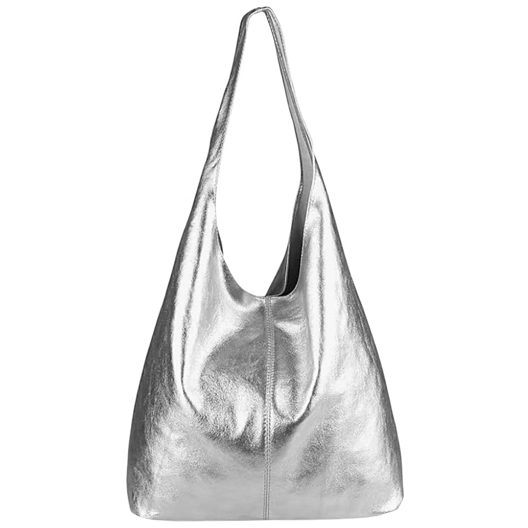 Borsa a tracolla da donna in pelle scamosciata laminato 34x17x59 cm