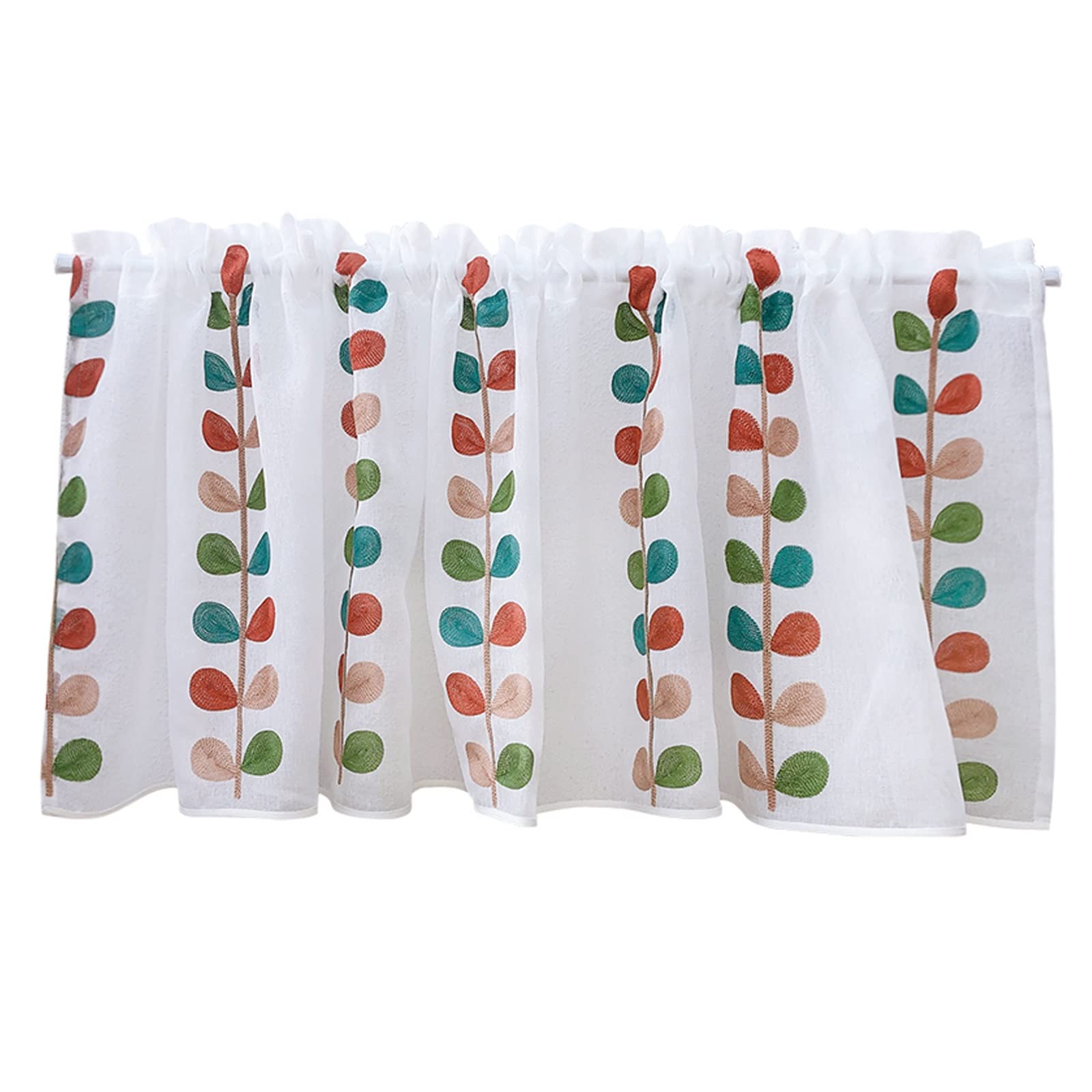 Rideaux de fenêtre à fleurs pour cuisine et cafés au style chaleureux