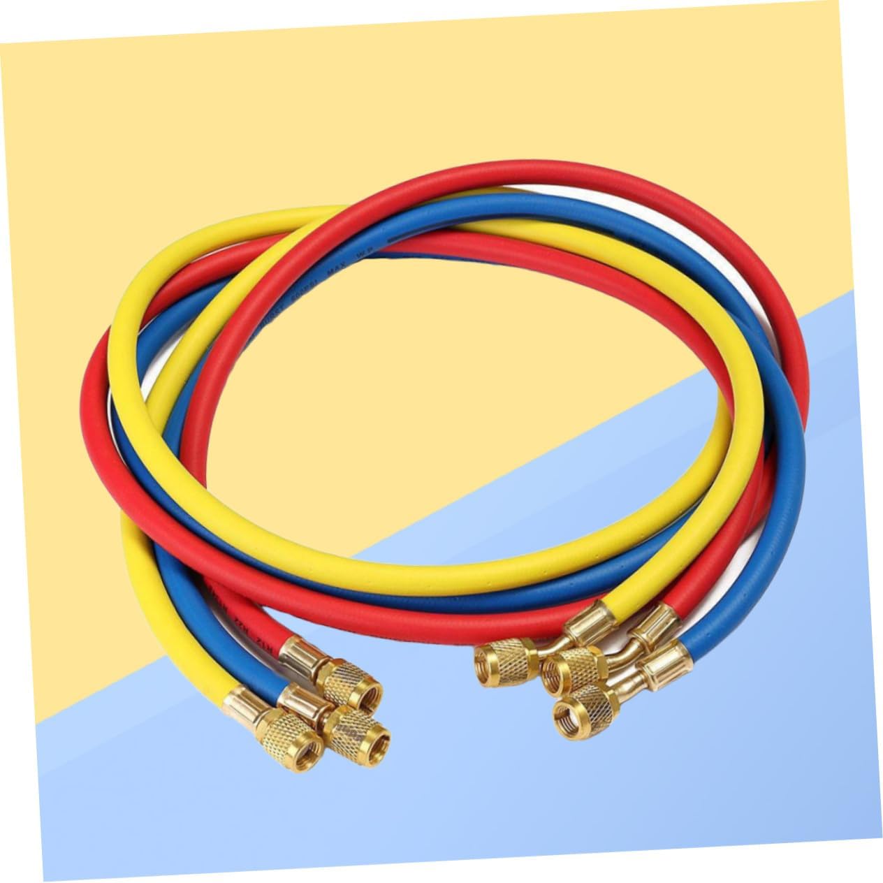 Cabilock Conditioning Charging Hose Compatible with Sae Fittings Durable Oil Resistant for Auto Refrigeration Systems