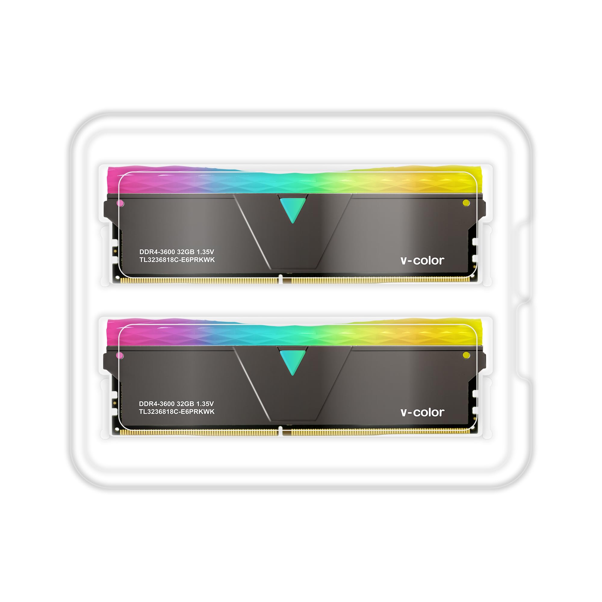 v-color RGB 32GB DDR4 3600 メモリー Amazon.com: V-Color DDR4 Prism PRO RGB 64GB (32GBx2) 3600MHz 2Gx8