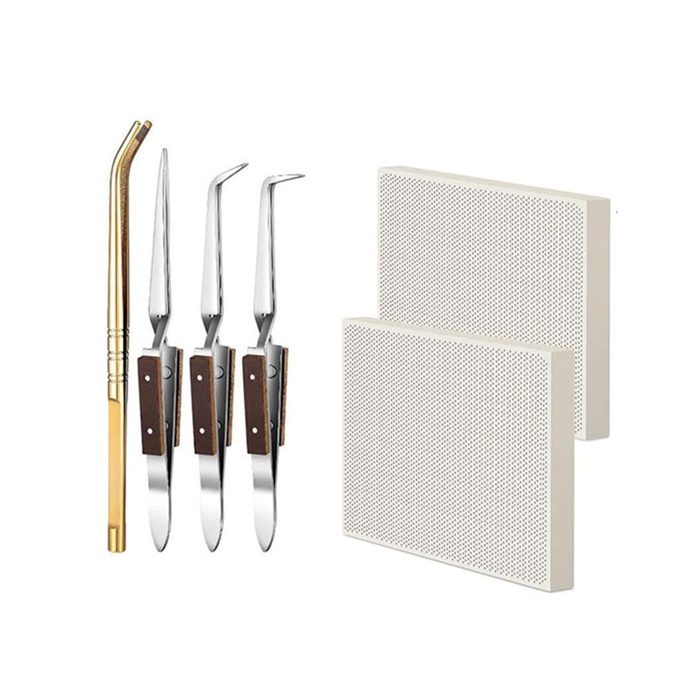 Kit de soudage à bijoux avec 3 pinces à souder, 2 disques à souder en céramique, 1 pince à cuivre (Style 2), accessoires pour la fabrication de bijoux (modèle 2)