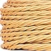 Price comparison product image Creative-Cables - Twisted Fabric Lighting Flex Electric Cable - Golden - 5 Metres, 2 Cores
