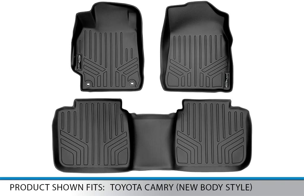 SMARTLINER Custom Fit Floor Mats 2 Row Liner Set for 2015-2017 Toyota Camry