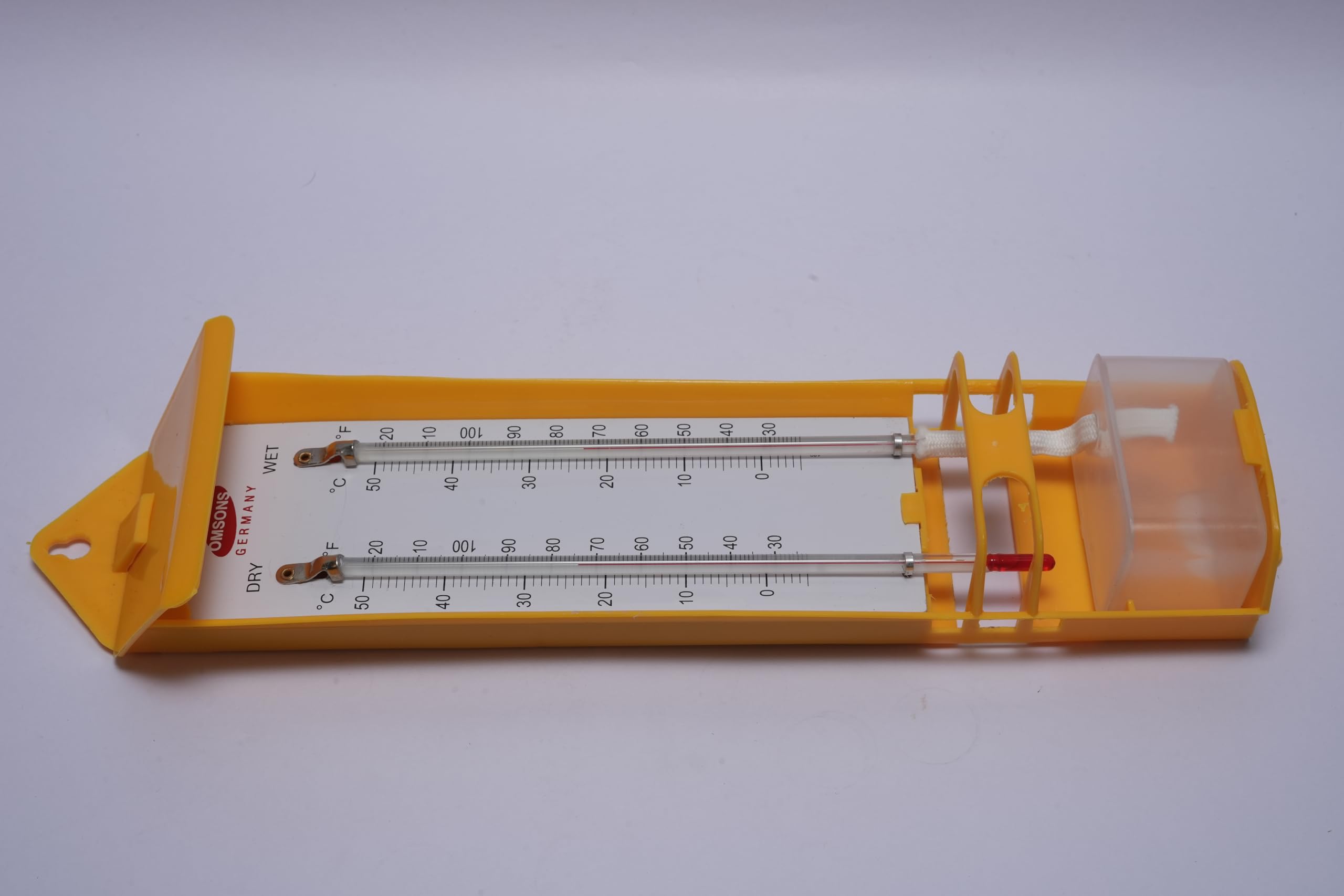 Wet and Dry Bulb Hygrometer, consists of two calibrated thermometers 1