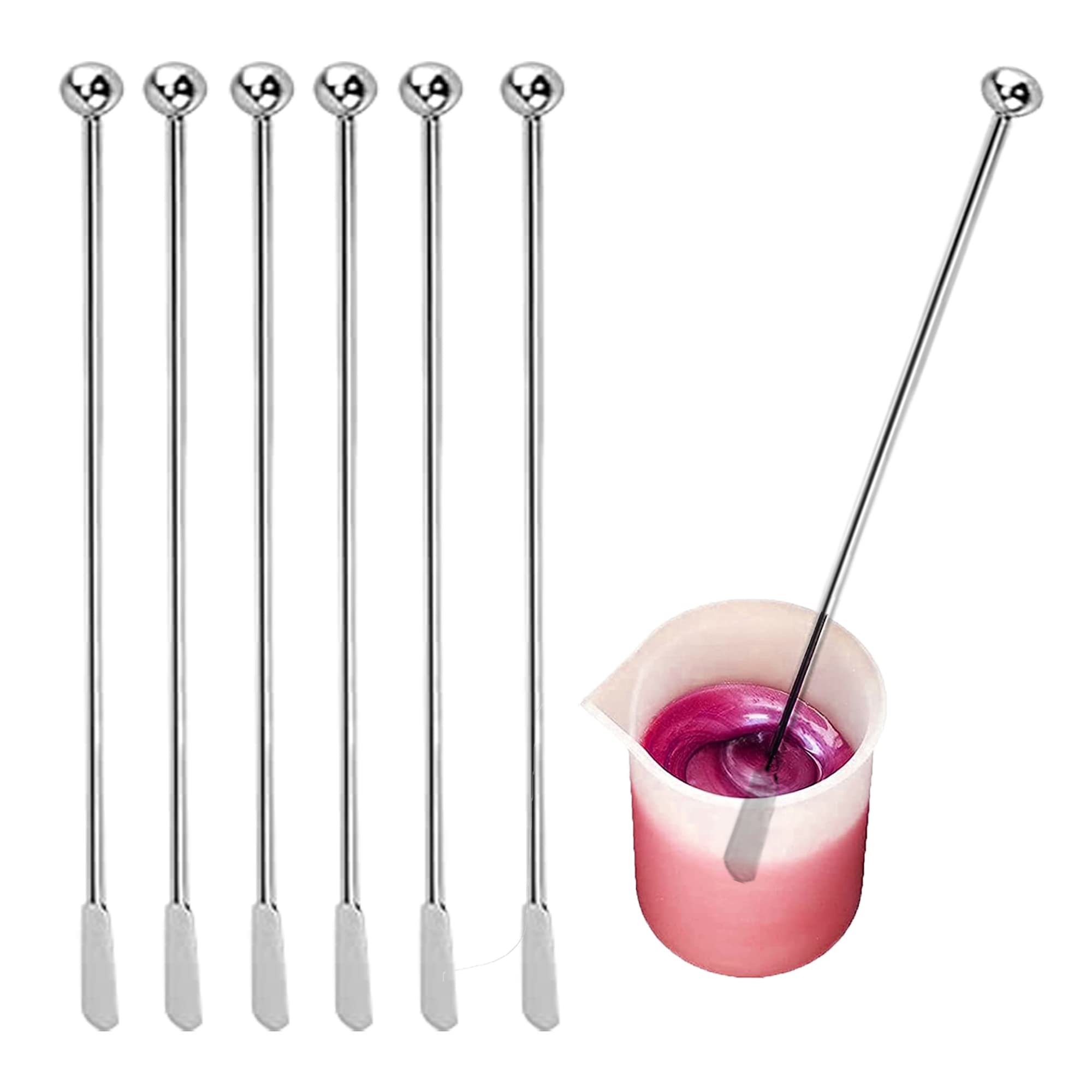 Buy 6PCS Stainless Steel Stirrers for Stirring epoxy for Minimal air