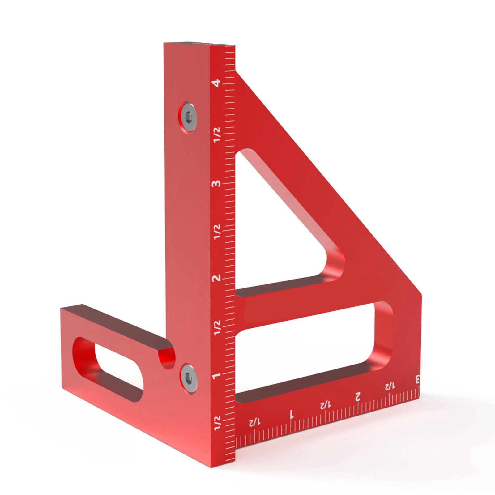 Dreieck-Messlineal mit Mehreren Winkeln (45°/90°) aus Aluminiumlegierung, hochpräzise für Holzbearbeitung, Linienzeichnungen und Gehrungsreißer
