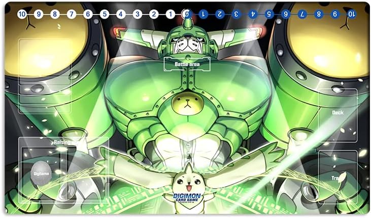 Mlikemat Nuevo DTCG Duel Playmat Digimon Board Terriermon - Alfombrilla de juego de cartas coleccionables para escritorio + bolsa gratis