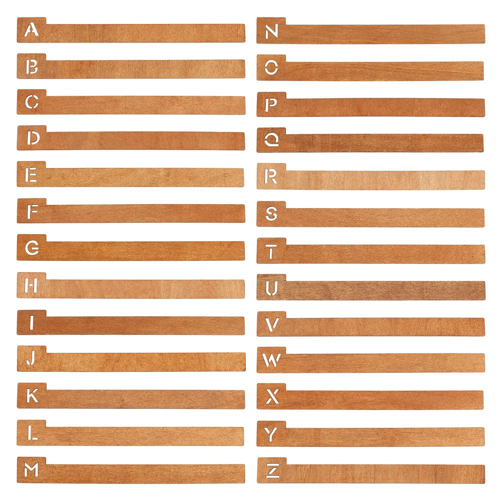 26 divisori alfabetici in legno per dischi in vinile, dalla A alla Z, accessori per la conservazione di dischi in vinile, per collezionisti dell'alfabeto, registri, CD, cartelle, album