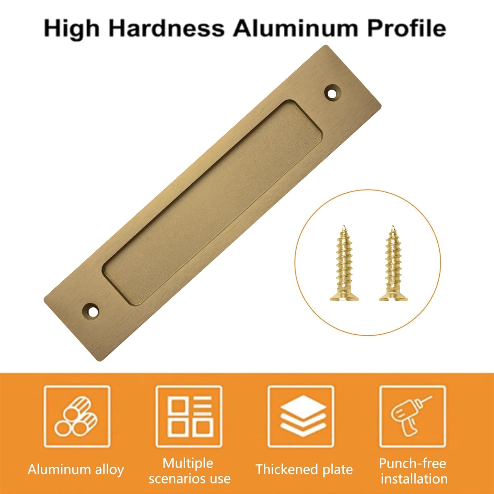 Champagne Gold Sliding Door Pulls - MOROBOR -3