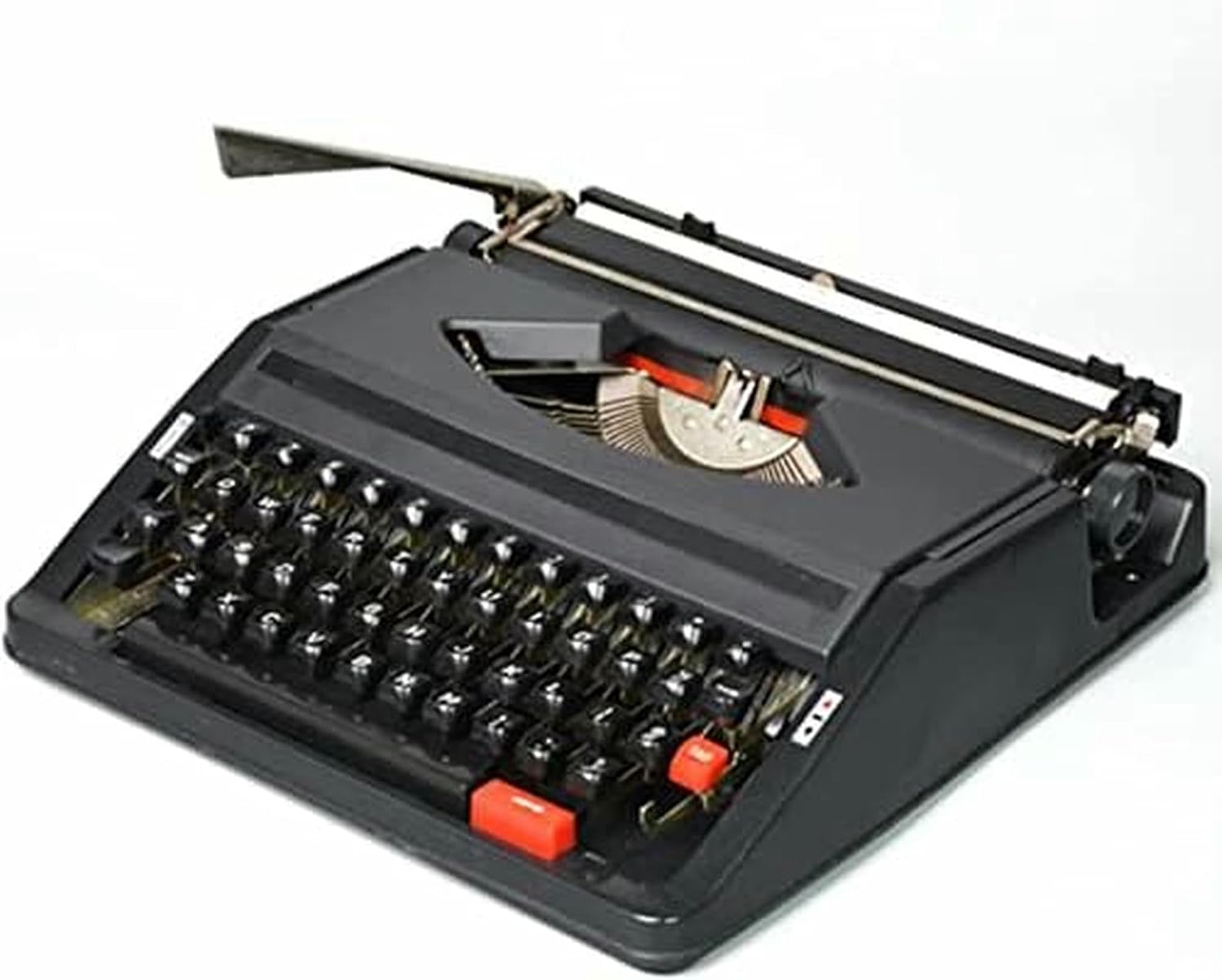 Vintage Portable Manual Typewriter - Classic Retro Writer Machine with Twin Spool Black & Red Ribbon, Ideal for Creative Writing & Nostalgic Collectors