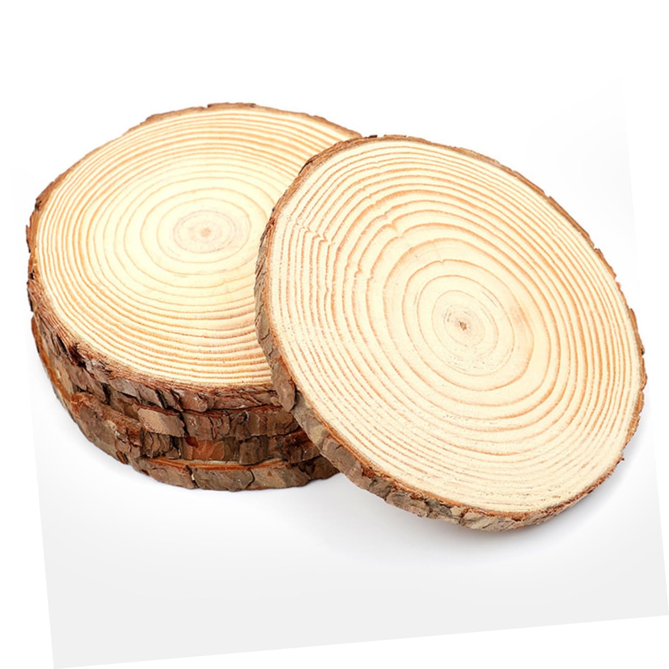 Dischi di Legno Rotondi Non Finiti 5 Pezzi per Pittura DIY