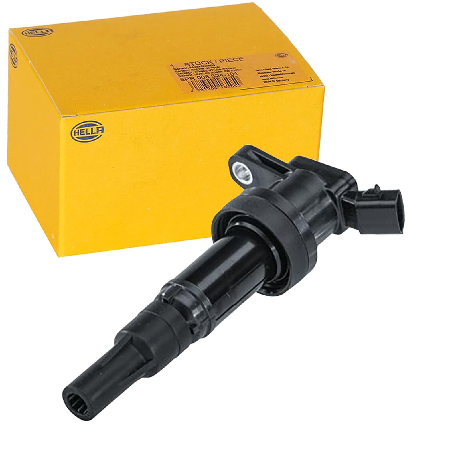 HELLA 5DA 358 168-341 Ignition Coil - 12V - 2-pin connector - Flush-Fitting Pencil Ignition Coils - Bayonet