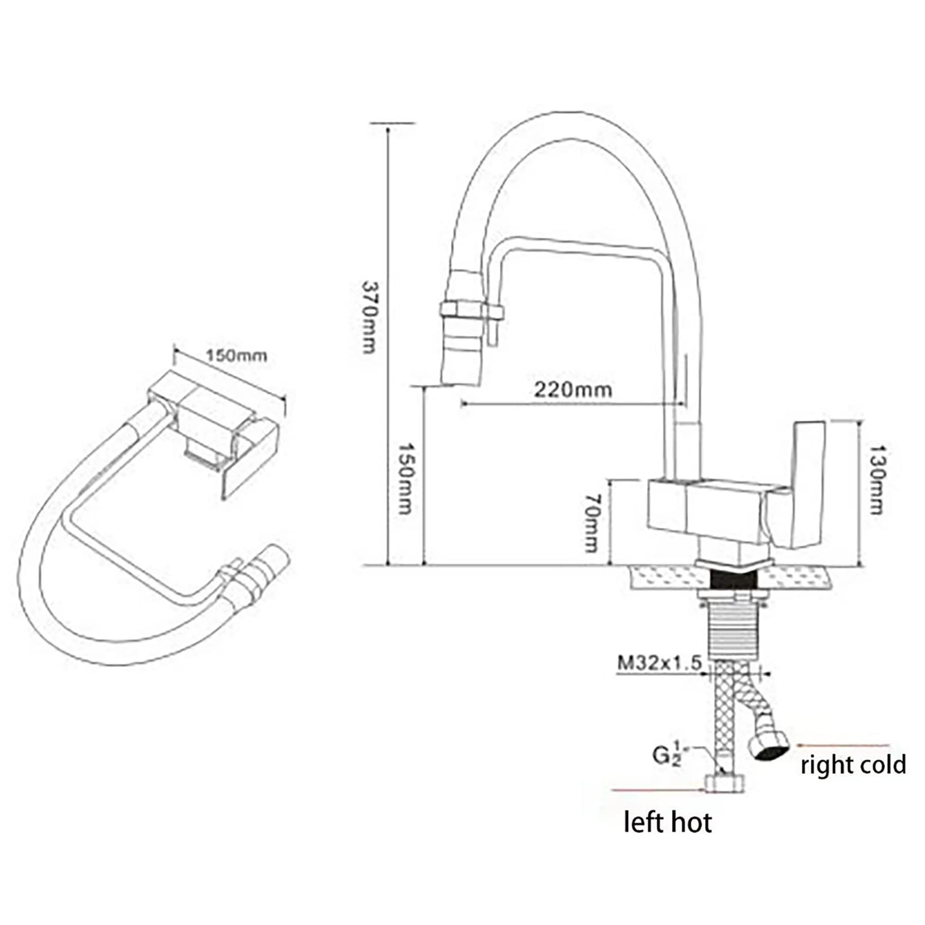Grifo Abatible Cocina SJQKA Salida De Agua De Modo Dual, Latón Sin Plomo - ¡Ideal Para Fregadero Grifo Cocina Abatible Y Plegable Para Ventana (Cromado)