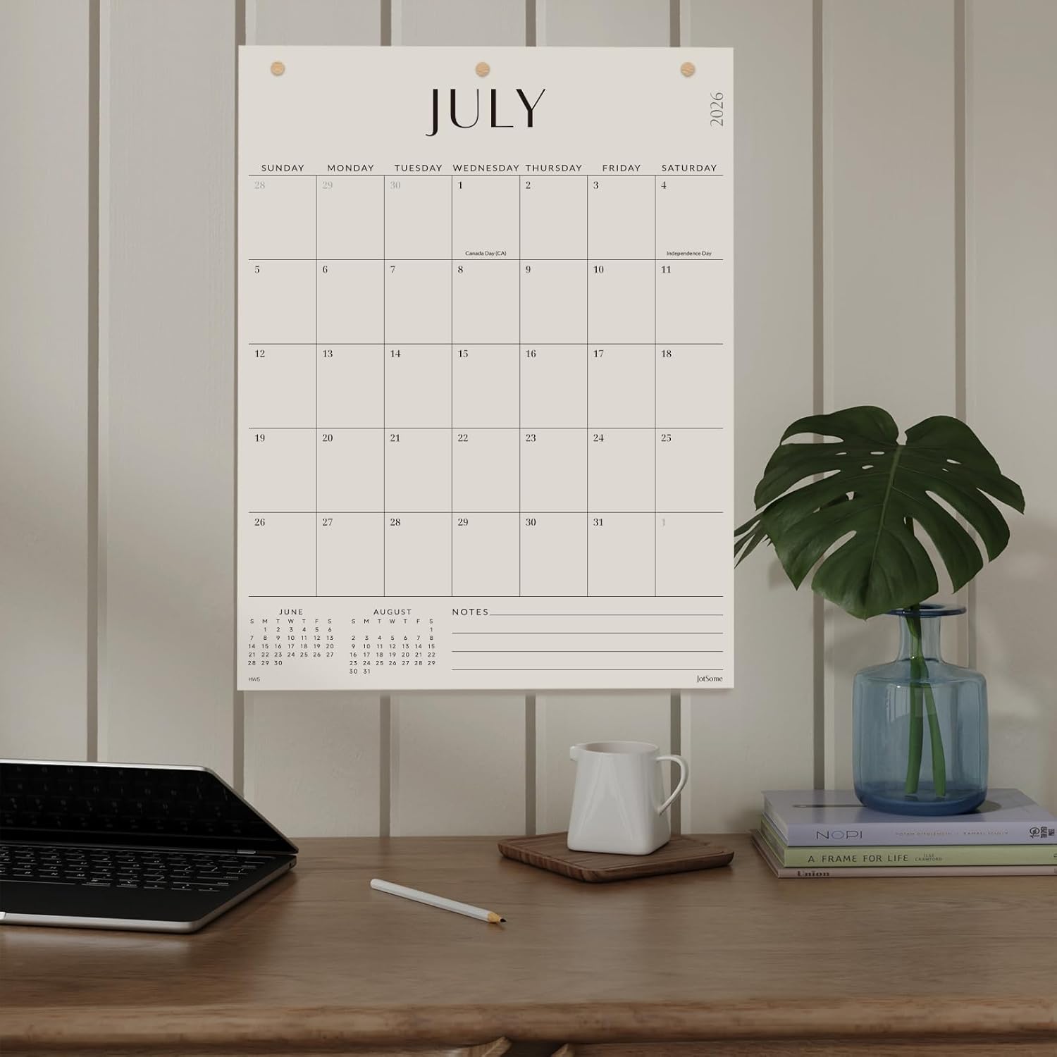 Jotsome Large Wall Calendar 2026-2027, Monthly Wall Calendar From Now to June 2027 17 x 22 inch in Home and Office for Easy Organizing (Now - Jun 2027, 17" x 22")