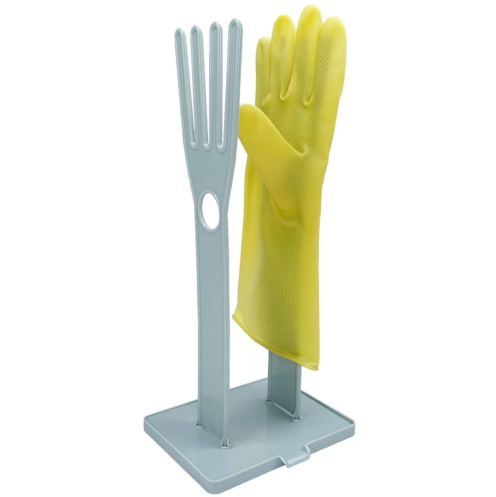 Lpitoy Blue Kitchen Glove Holder Glove Drying Rack Plastic Reusable Cleaning Glove Dryer Rack Stand Towel Storage Holder Kitchen Sink Tools