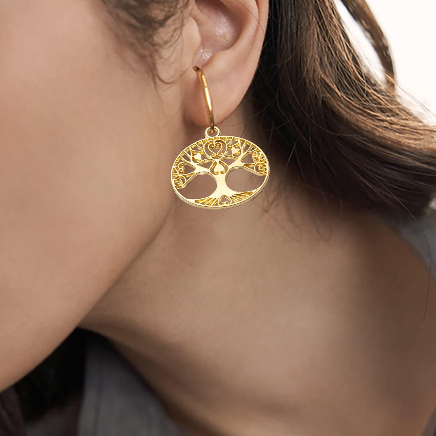 Aylifu Tree of Life Charms Pendants - 40pcs Alloy Christmas Tree Charms for Craft Supplies DIY Necklace & Bracelet Making - Image 5