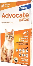 Elanco Combo Advocate Multiproteção contra pulgas, vermes, sarnas em gatos de até 4 Kg - 3 Bisnagas