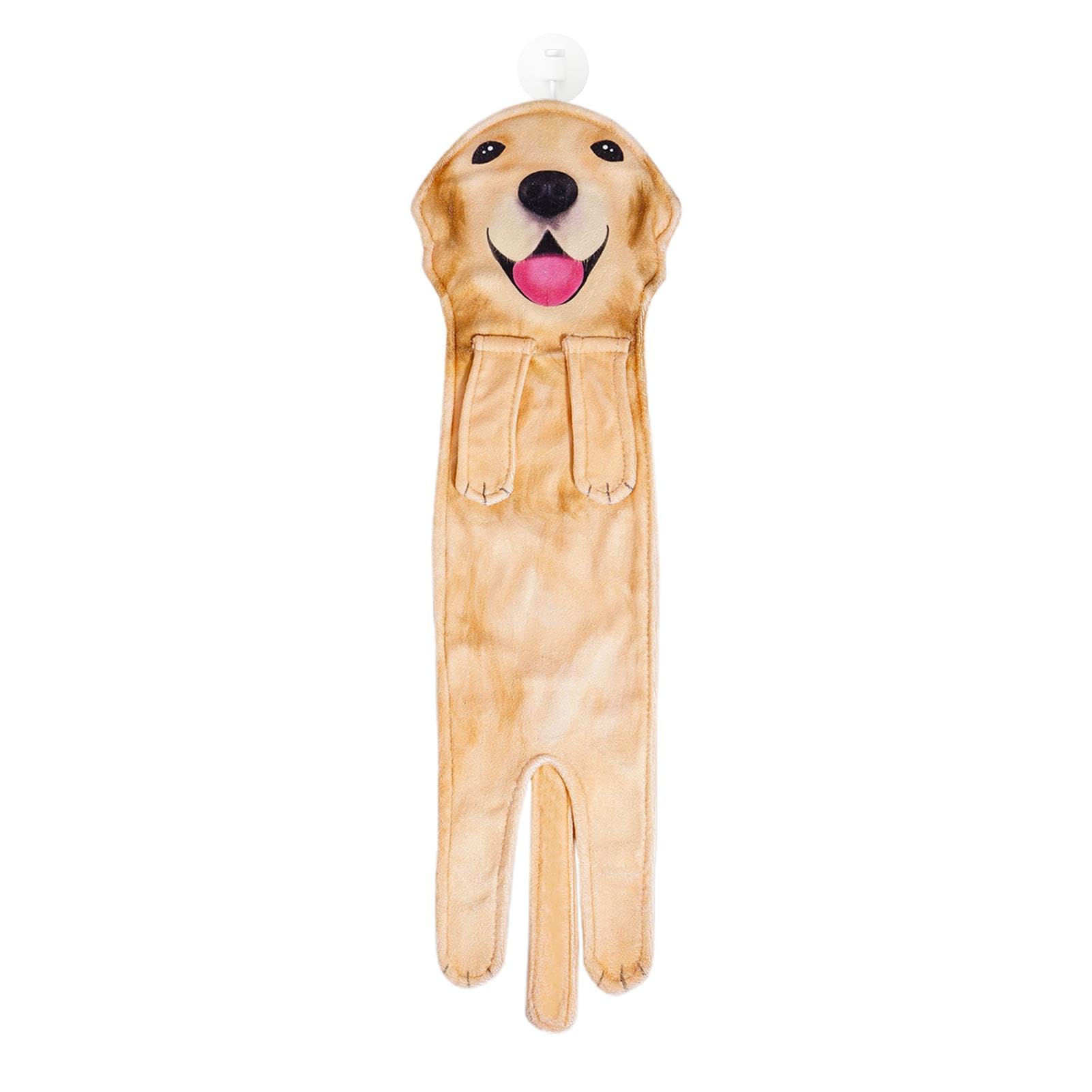 Asciugamani Divertenti A Forma Di Cane – In Spugna, Super Assorbenti, Con Bottone A Pressione, Per Bagno, Cucina E Toelettatura - 4