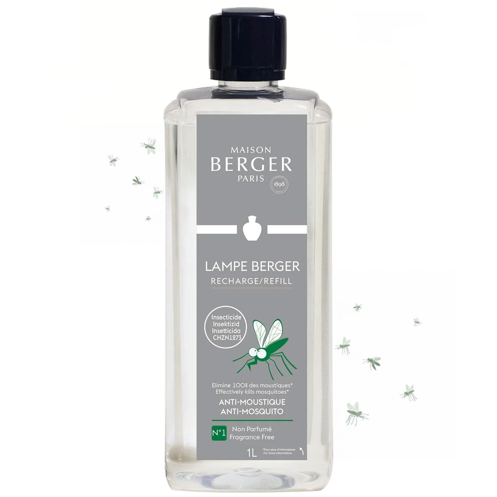 LAMPE BERGER 116066 Paris Raumduft Anti Mücken Neutral, 1 L