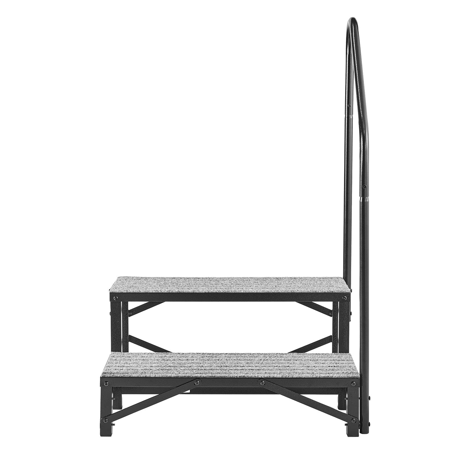 VEVOR Escalier Mobile à 2 Marches, Marchepied avec Rampe pour Caravane avec Patins Antidérapants, Capacité 300 kg, pour Personnes Âgées, Animaux Domestiques, Portable pour Camping-Car, Piscine, Spa
