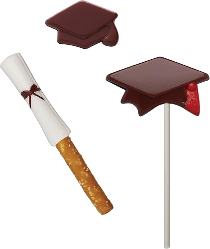 Miniatura 2 de CybrTrayd Moldes de caramelo de chocolate  Paquete de moldes de graduación No. 2-3 piezas  Incluye instrucciones (idioma español no garantizado)
