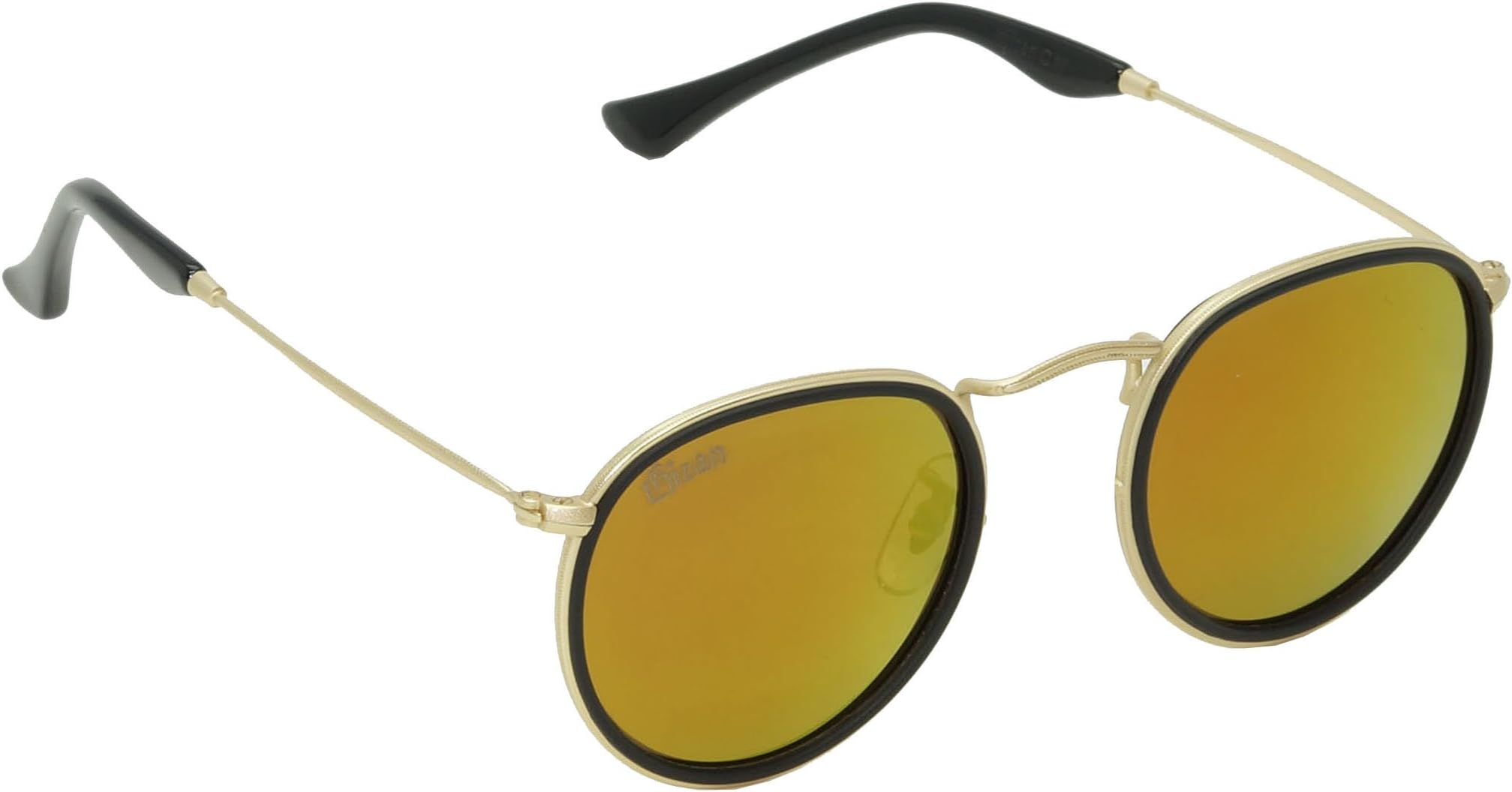 Fizan Orange Mirror Polarized Medium 48mm Round Sunglasses