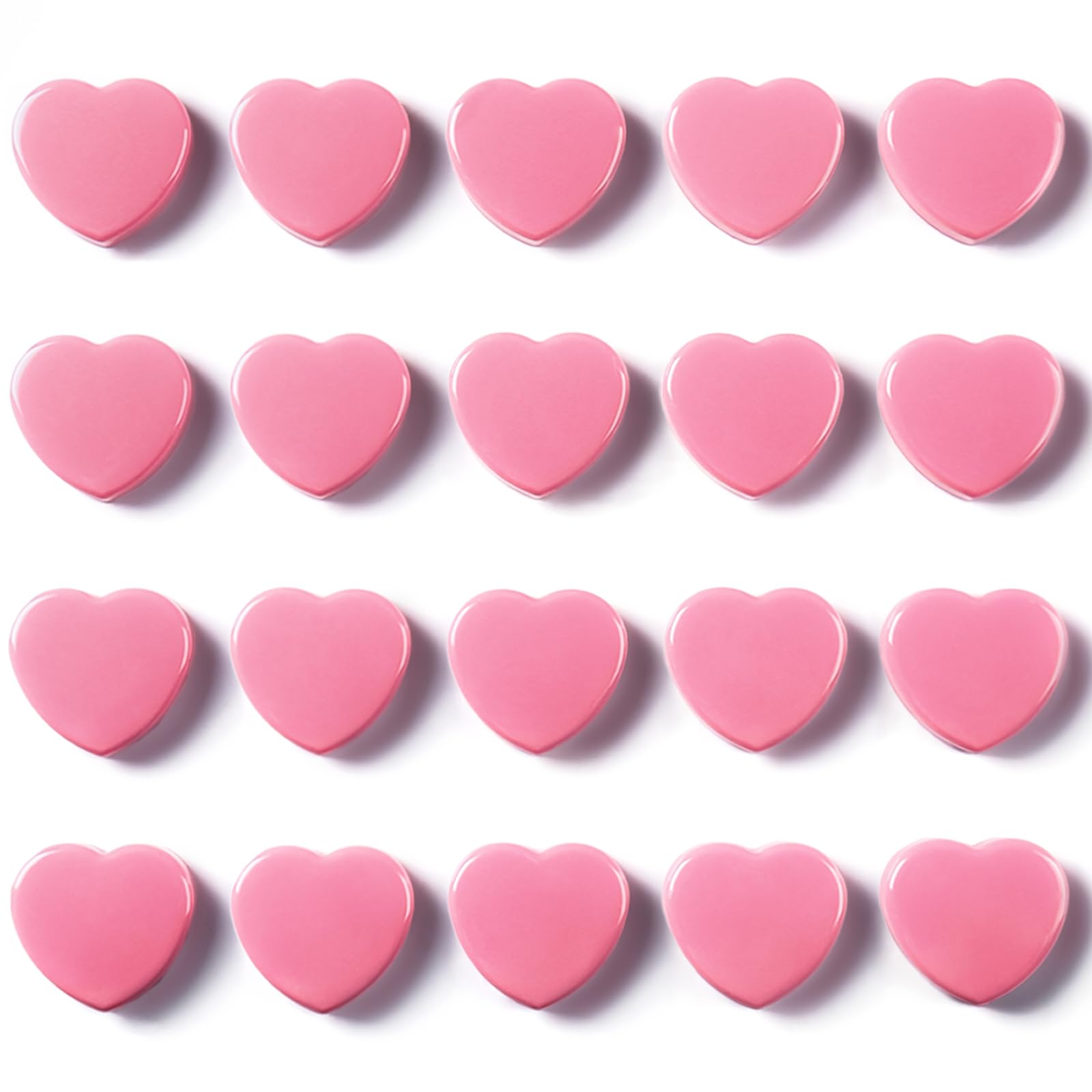 DUJEQM Fridge Magnets 20PCS Pink - Heart Strong Magnet, Mini Cute Small Magnets, Decorative Whiteboard Magnets for Fridge, Crafts, Notice Board, Office, Home, Kitchen, School, Classroom, Memo, Photos — image 1