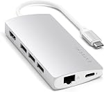 Satechi USB C Hub Multiport Adapter V3, 8 in 1 USB C Dongle with 8K HDMI, 85W USB-C PD Charging, 4 USB-C Data Ports, Ethernet, SD Card Reader for Mac, Windows - Midnight SL/MT
