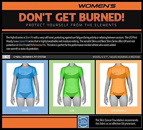O'neill Women's Basic Skins Upf 50+ Short Sleeve Rash Guard, Seaglass, L #TOP2