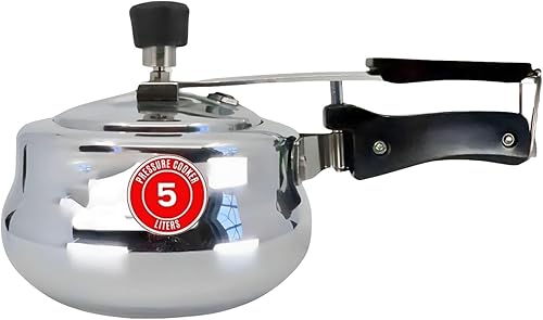 Sejal's Designs Olla a presión profesional, olla a presión de aluminio, olla a presión pequeña, olla a presión india de alta resistencia de cocción