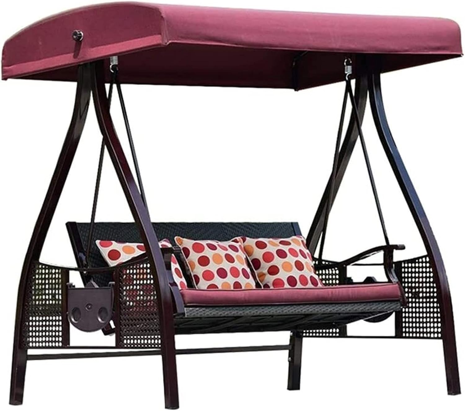 Porch Swing with Stand Outside Furniture Outdoor Swing Rocking Chair, Cushion Waterproof Polyester Cloth Garden Recliner (Size : 160 * 120 * 186cm) ()