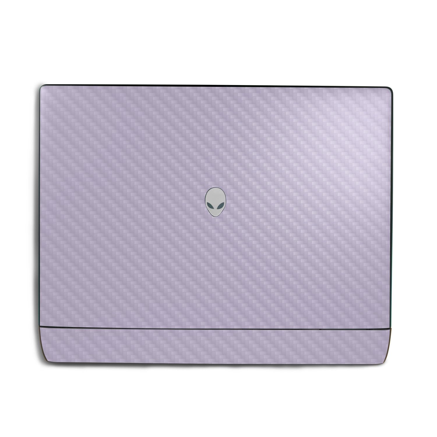 Carbon Fiber Laptop Skin Compatible with Alienware 18 Area-51 (2025) Top Cover Only - Solid Lilac - Premium 3M Vinyl Protective Wrap Decal Cover - Easy to Apply | Crafted in The USA by MightySkins