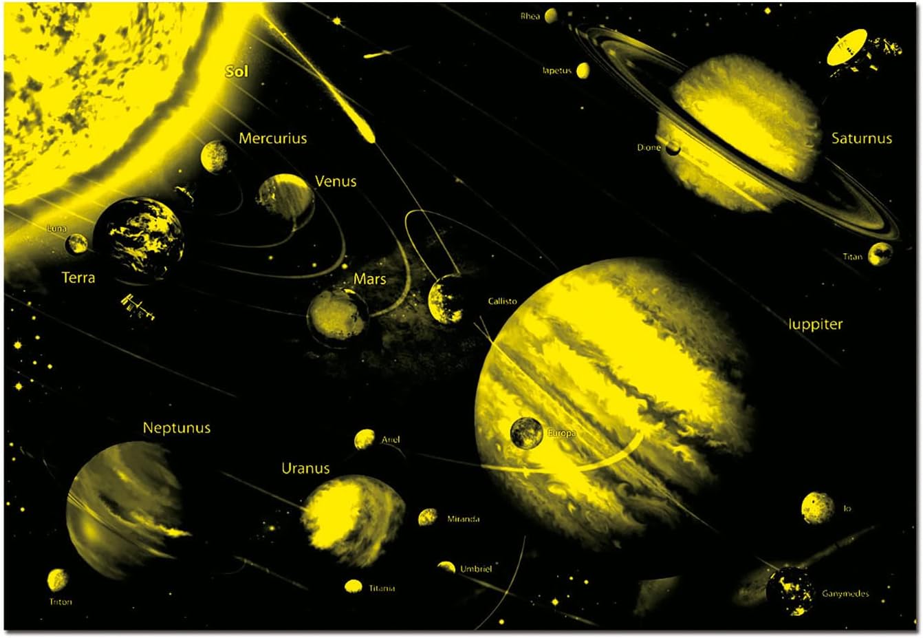 Educa Solar System 14461 Neon Series Jigsaw Puzzle (1000 Piece), One Color