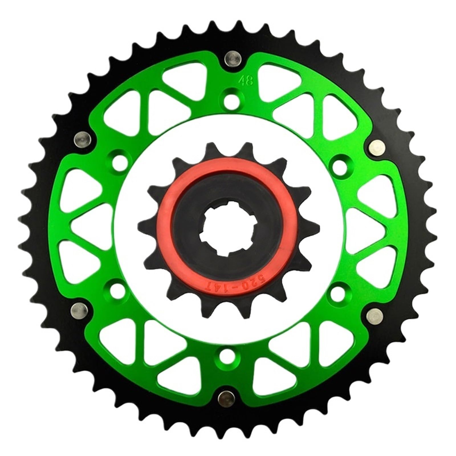 Kettenradabdeckung Passend für Kawasaki KX250 KX500 KLX 300R KDX250 KDX220R KDX200 14T 520 45T ~ 52T Vorne und Hinten Kettenrad