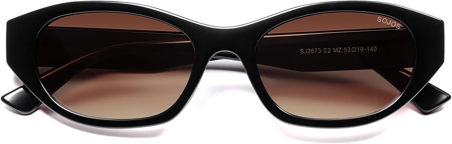 SOJOS Trendy Rectangle Polarized Sunglasses For Women Men Retro Sun Glasses Narrow Square 90s SJ2673 - Image 4