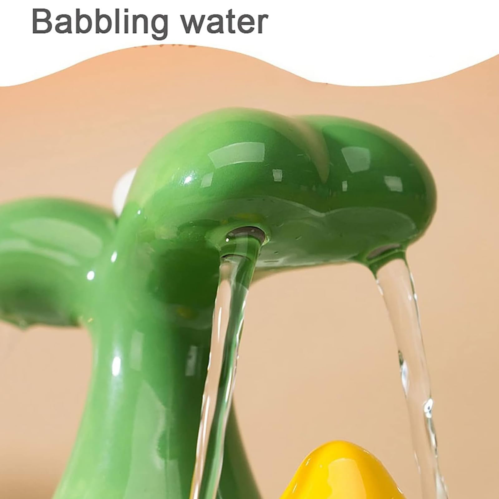 Fontana d'Acqua Automatica per Gatti da 1,5 L, Distributore Elettrico di Acqua per Animali Domestici in Ceramica con Pompa Silenziosa 6 Filtri di Ricambio per Gatti, Cani,Verde