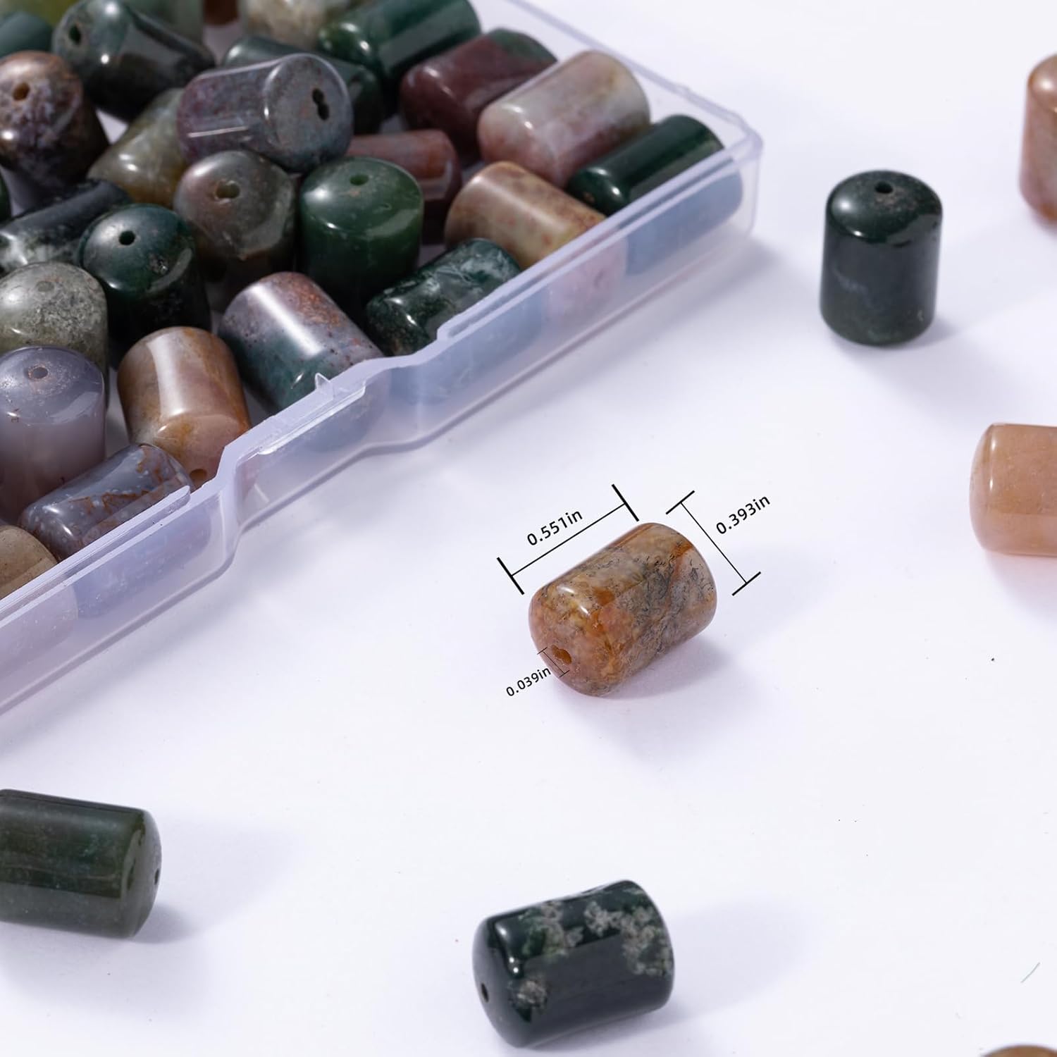 Natural Indian Agate Cylinder Tube Beads 10x14mm 38cm/str Loose Semi Gemstone Stone Beads for Making Bracelets Necklace - Image 3