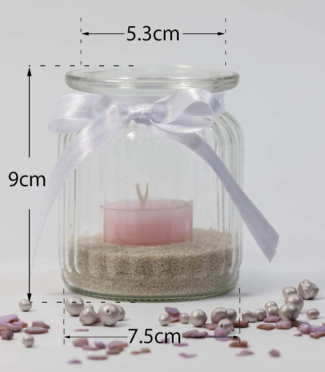 Casavetro Teelichtgläser Set - 6 Kleine Glasvasen Für Teelichter, Deko & Hochzeit