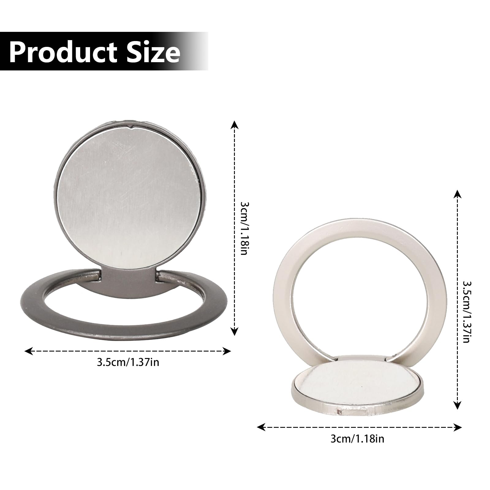 Anello Portacellulare Magnetico - 2 Pezzi Ultrasottili Per Tenere Il Telefono Comodamente - Foto 9