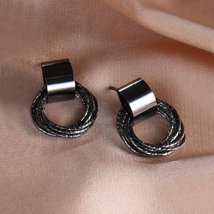Traditional Pearls Beaded Dangle Earring For Women-|Z,10,Earring Round__Black,F-picture-18
