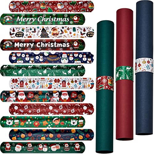Rouleau papier cadeau Noël support Lewtemi 36 bandes métalliques pour affiche et emballage