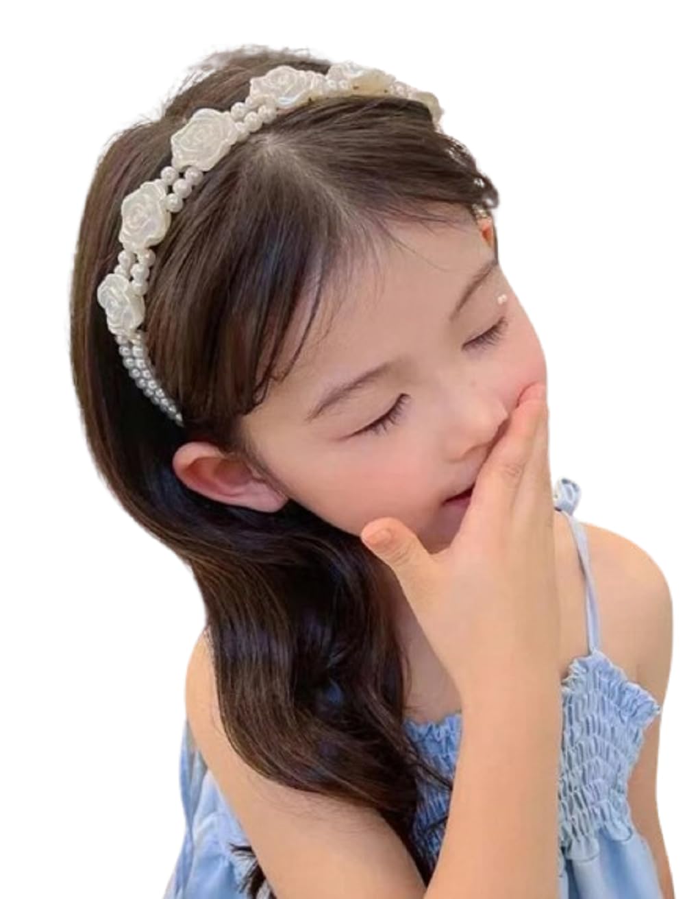Ziory 1 Pc Floral pearl hairband for girls- White (B0CS3B866W) Amazon Price History, Amazon Price Tracker