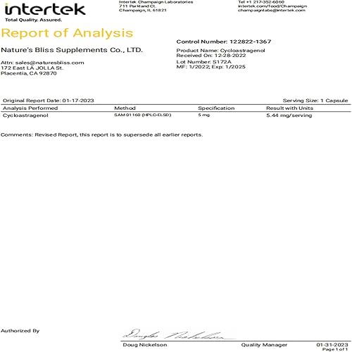 Miniatura 4 de Nature'sbliss - Cicloastragenol con ácido estomacal protegido y superabsorción 99%, fabricado en Estados Unidos, 5 mg, 30 cápsulas