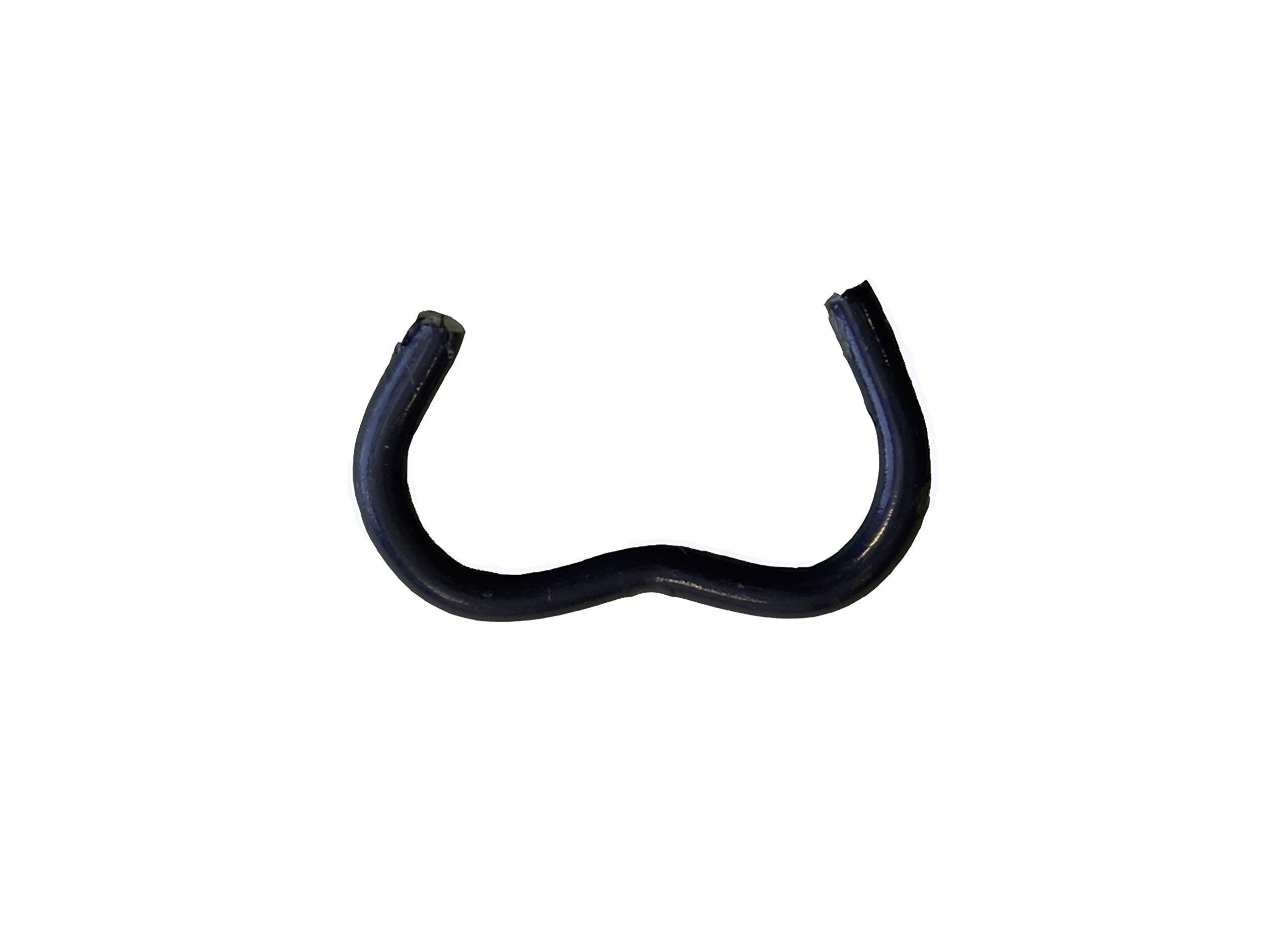 Edma 47201 Anillos de Valla Omega 20 galvanizado-1000 Piezas, Galva Plastificado Negro