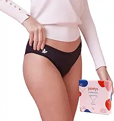 Calcinha Absorvente Menstrual Fluxo Moderado, Pantys e Sempre Live, Feminino, Preto